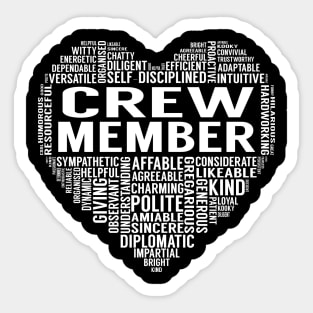 Crew Member Heart Sticker